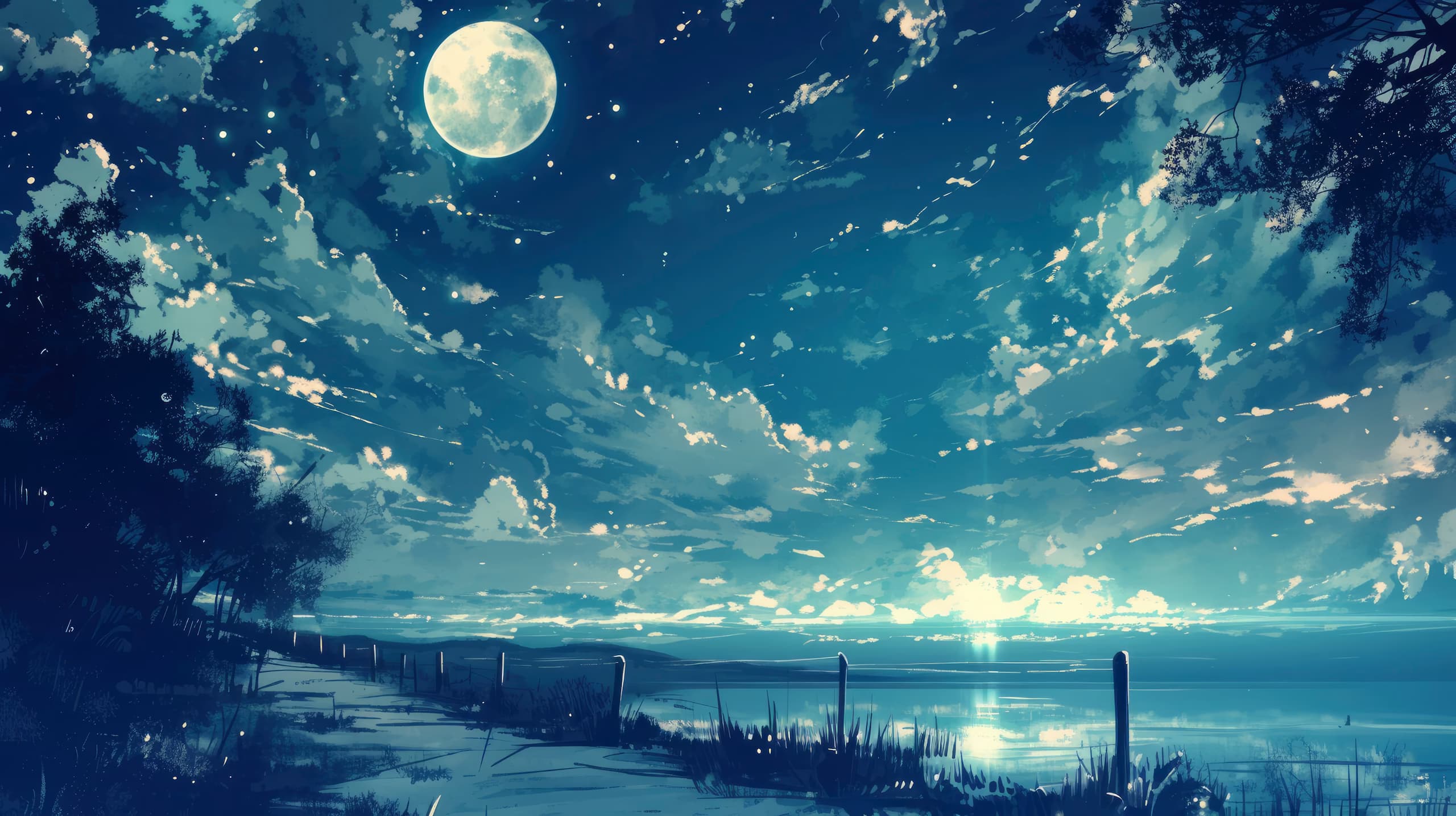 Anime Moon Landscape V
